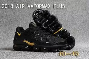 nike air vapormax plus hommes casual chaussures black gold